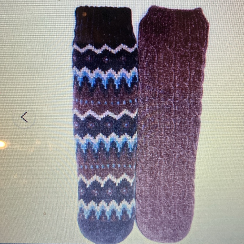 Muk Luks women’s tall rib, cuff, cabin socks, 2 pack - Picture 9 of 10
